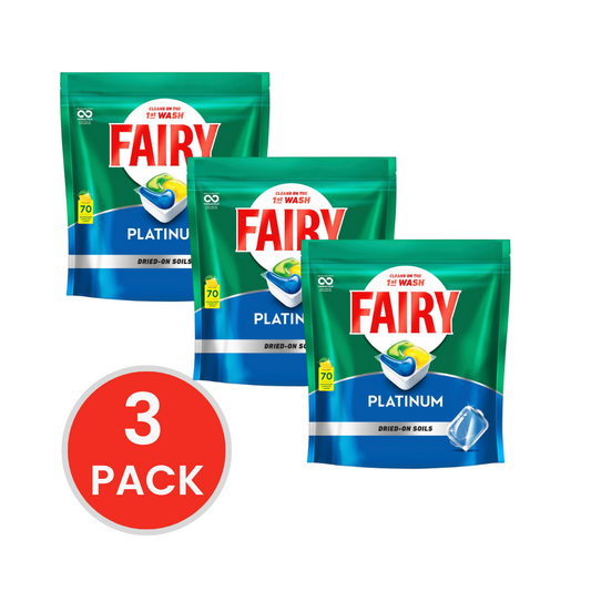 FAIRY PK70 PLATINUM DISHWASHER CAPSULES LEMON 3 x 70Pk (210 Capsules)