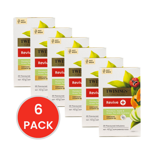 TWININGS FLAVOURED INFUSIONS REVIVE MANDARIN APPLE AND GREEN TEA WITH GUARANA 40g x 20Pk (Value Pack x120)