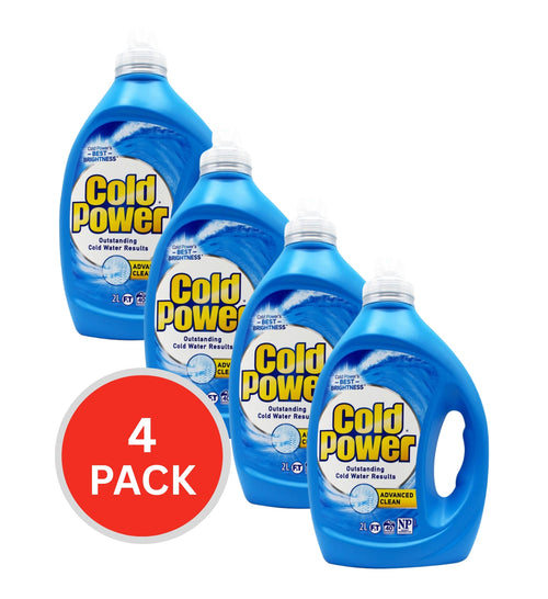 Cold Power Laundry Liquid Front + Top Loader Advance Clean 2L (4 Pack)