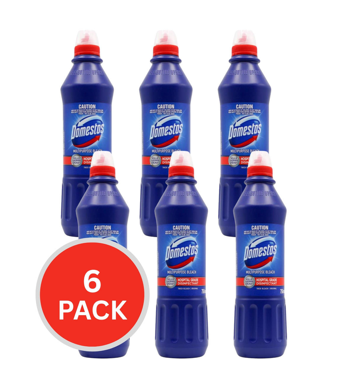 Domestos 750ml Bleach Original (6x Pack)