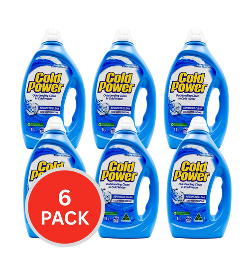 Cold Power Laundry Liquid Advanced Clean Effect 1L (6 Pack)ive Stain Removal