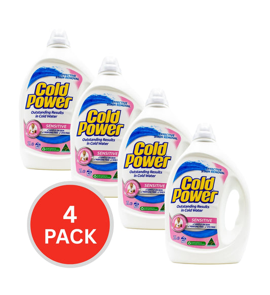Cold Power Laundry Liquid Effective Stain Remover Sensitive 2L (4 Pack)