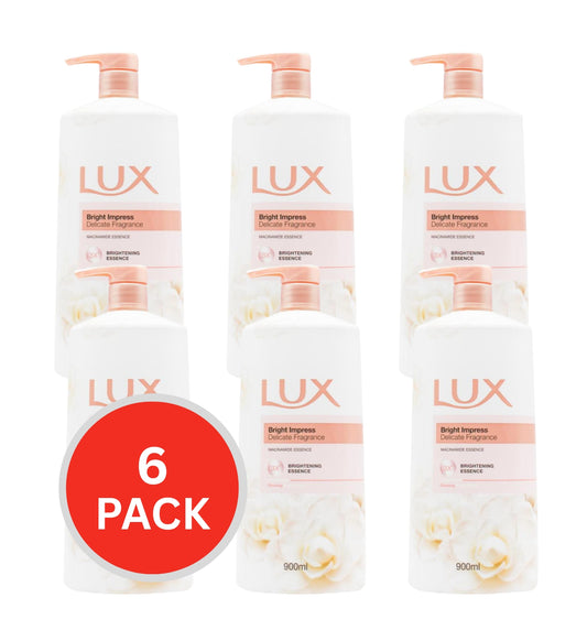 Lux Bright Impress Body Wash Glowing Niacinamide Essence 900ml (6 Pack)