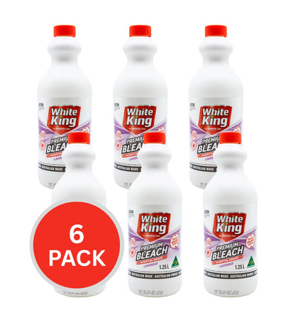 White King 1.25l Premium Bleach Lavender (6x Pack)