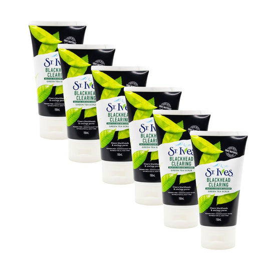 St Ives Blackhead Clearing Green Tea Scrub Salicylic Acid 150mL (6 Pack)