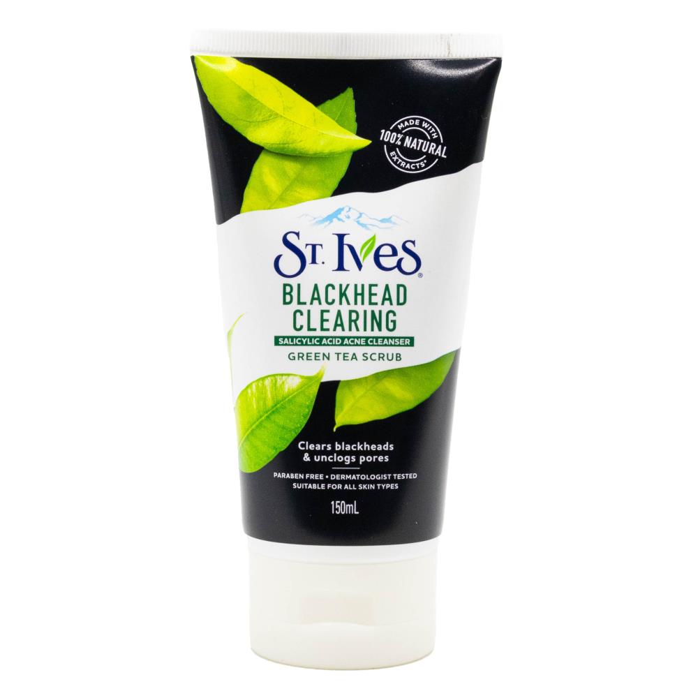 St Ives Blackhead Clearing Green Tea Scrub Salicylic Acid 150mL (6 Pack)