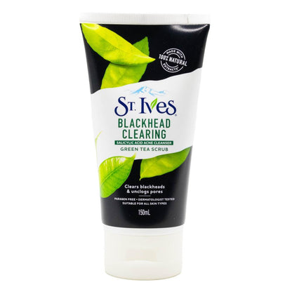St Ives Blackhead Clearing Green Tea Scrub Salicylic Acid 150mL (6 Pack)