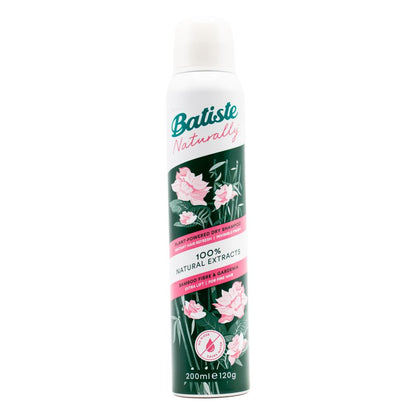 Batiste 200ml / 120g Dry Shampoo 100% Natural Extract Bamboo Fibre And Gardenia (6x Pack)