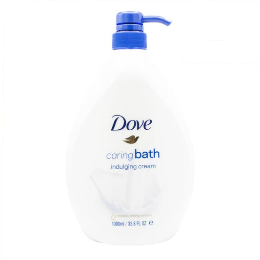 DOVE 1000mL CARING BATH INDULGING CREAM 1/4 MOISTURISING CREAM (12x Pack)
