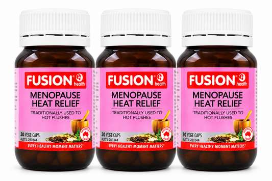Fusion Health Menopause Heat Relief 30 Vege Capsules x 3