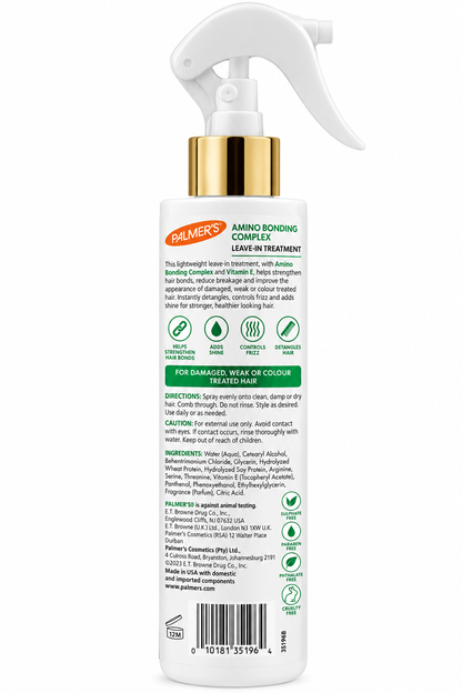 Palmers Amino Bonding Complex Leave In Hair Treatment 198mL x 3