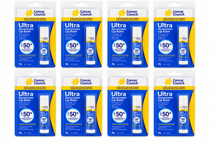 Cancer Council Ultra SPF50+ Sunscreen Lip Balm 4g x 8