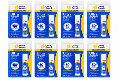 Cancer Council Ultra SPF50+ Sunscreen Lip Balm 4g x 8