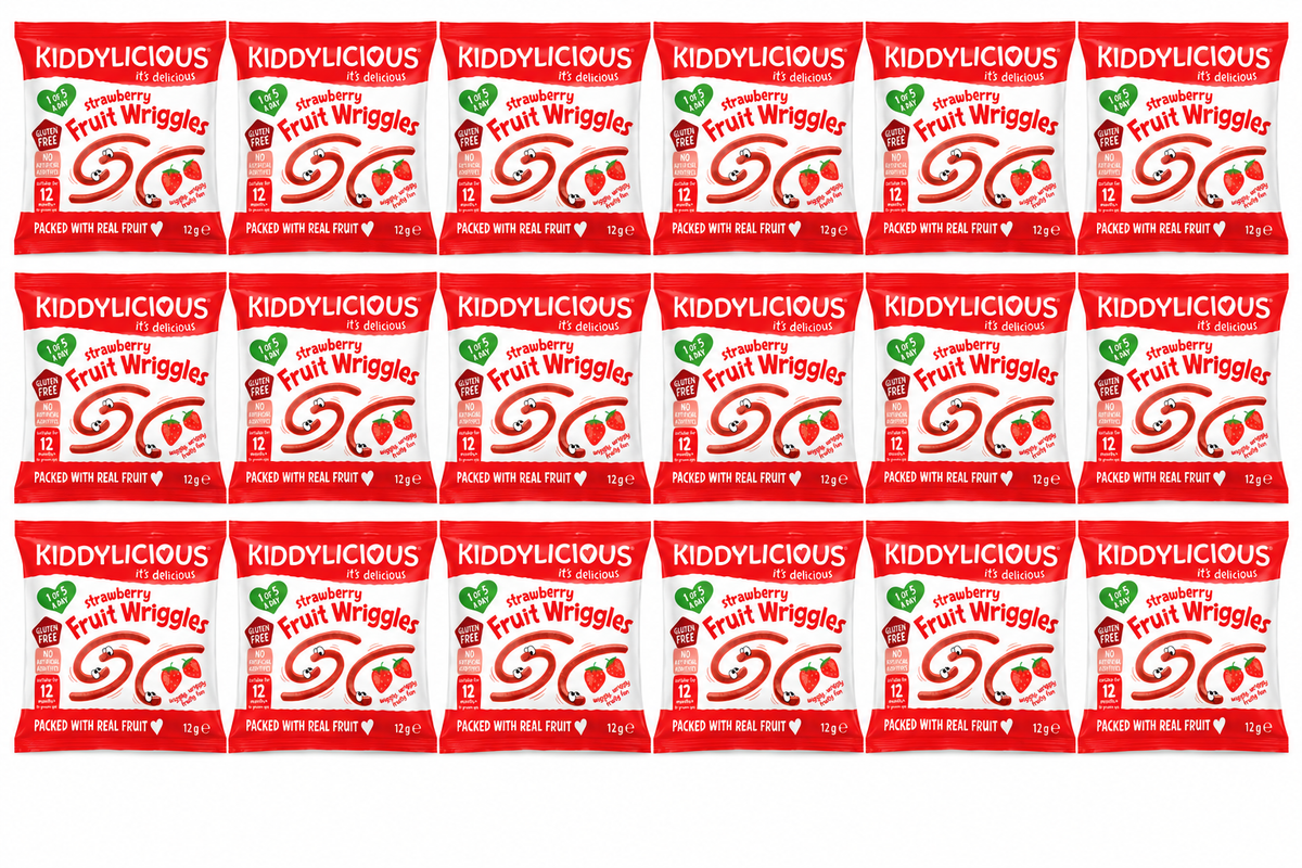 Kiddylicious Strawberry Fruit Wriggles 12g x 18