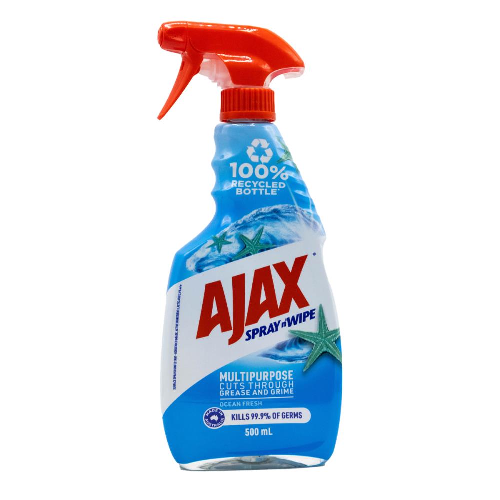 Ajax Spray N Wipe Ocean Fresh 500mL (10 Pack)