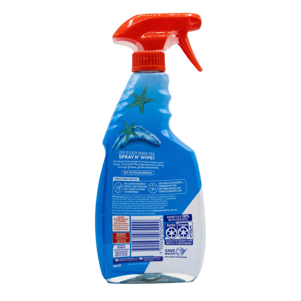 Ajax Spray N Wipe Ocean Fresh 500mL (10 Pack)