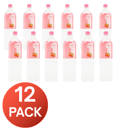 Aloe Mate Aloe Vera Drink Lychee 1.5L (12 Pack)