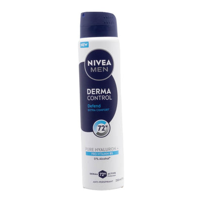 Nivea Men Derma Control Antiperspirant Pro Vitamin B5 250ml (6 Pack)