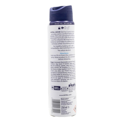 Nivea Men Derma Control Antiperspirant Pro Vitamin B5 250ml (6 Pack)