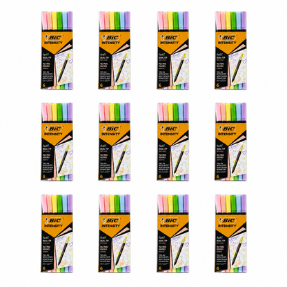 BIC Intensity Dual Tip Felt Pens Assorted Colours 6pk – 12 Pack (72 Pens)