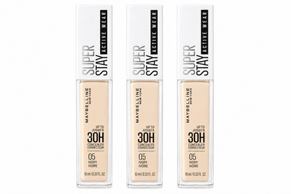 Maybelline Super Stay Active Wear Concealer 10mL Ivory 05 x 3
