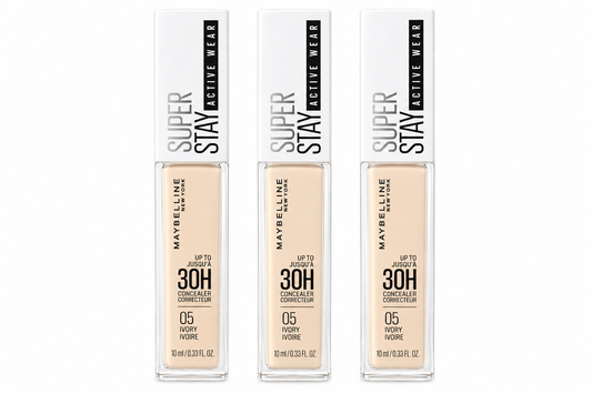 Maybelline Super Stay Active Wear Concealer 10mL Ivory 05 x 3