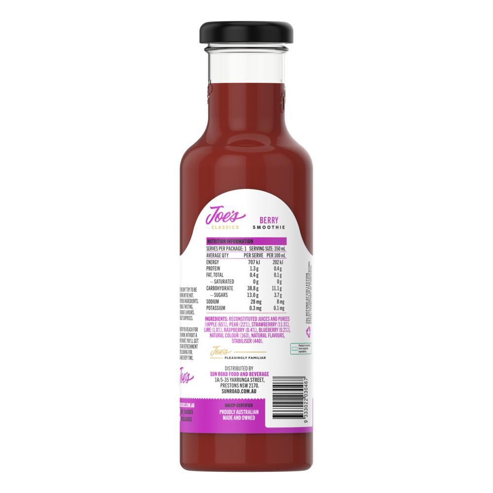 Joe's Classics 350mL Berry Smoothie (12 Pack)