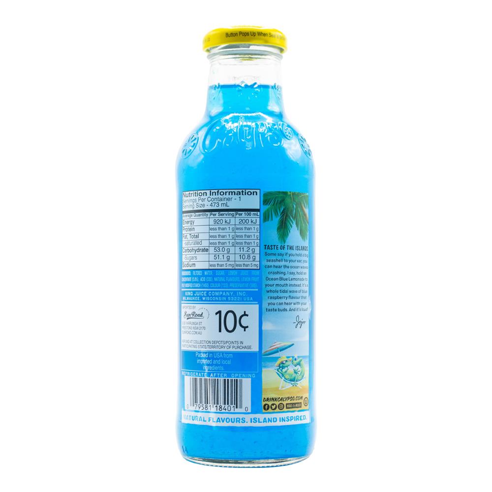 Calypso 473mL Ocean Blue Lemonade (12 Pack)