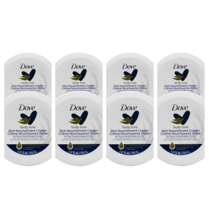 Dove Body Love Rich Nourishment Cream For Face & Body 150mL (8 Pack)