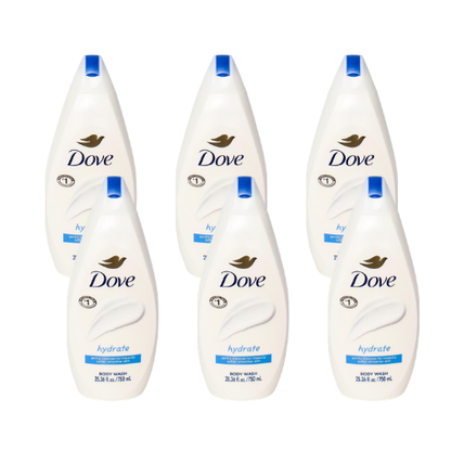 Dove Body Wash Hydrate 750mL (6 Pack)