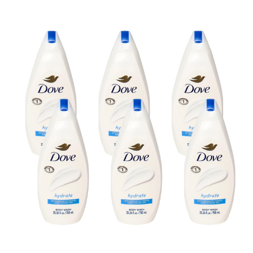 Dove Body Wash Hydrate 750mL (6 Pack)