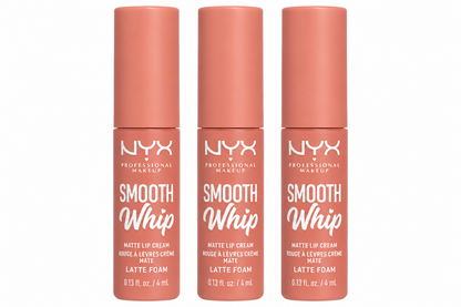 NYX Smooth Whip Matte Lip Cream Latte Foam 4mL x 3