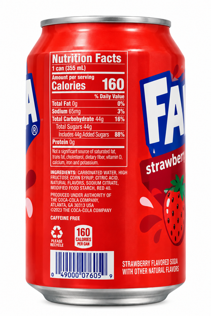 Fanta Strawberry Soda 355mL x 12