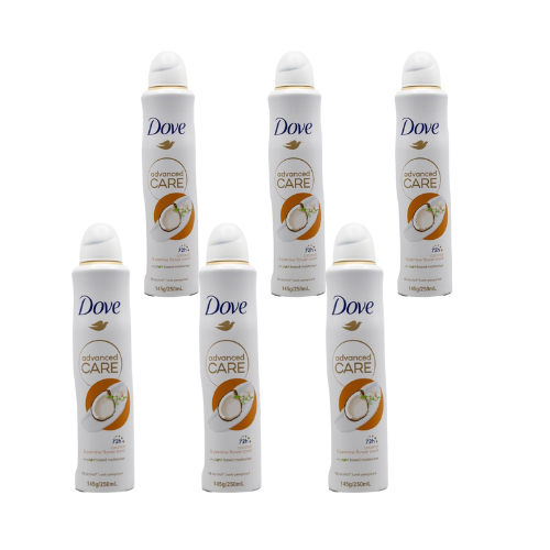 Dove 72h Advanced Care Antiperspirant Deodorant Coconut & Jasmine Flower Scent (6 pack)