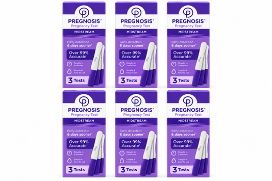 Pregnosis Midstream Pregnancy Test 3 Tests x 6