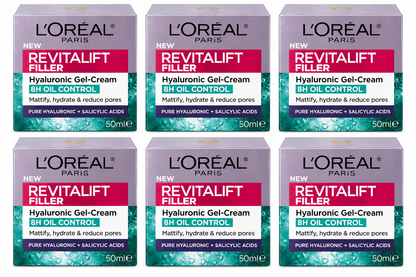 L'Oreal Revitalift Filler Hyaluronic Gel Cream 50mL x 6