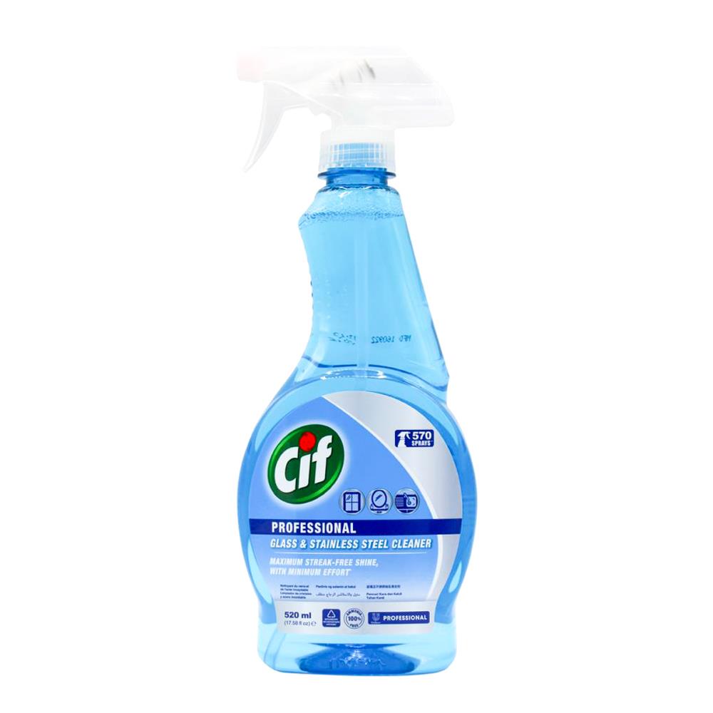 Cif Glass Cleaner Professional Spray 520mL (12 Pack)