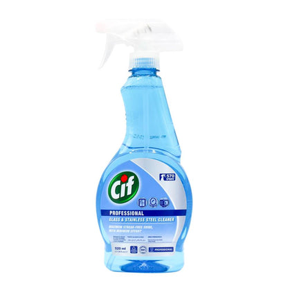 Cif Glass Cleaner Professional Spray 520mL (12 Pack)