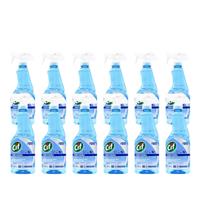 Cif Glass Cleaner Professional Spray 520mL (12 Pack)