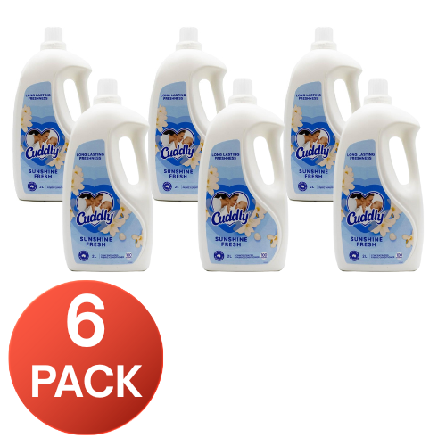 Cuddly Fabric Softener 2L Concentrated – Sunshine Fresh (6 pack)