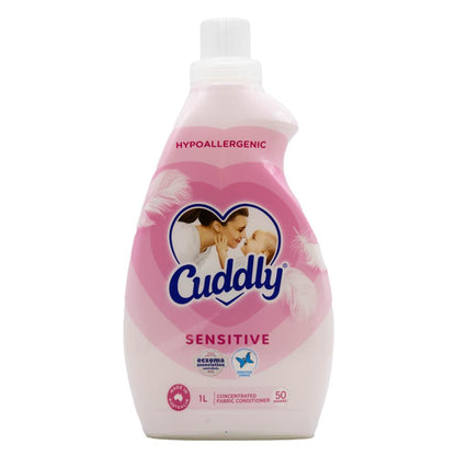 Cuddly Fabric Conditioner 1L Concentrated – Sensitive & Hypoallergenic (8 Pack)