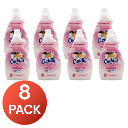 Cuddly Fabric Conditioner 1L Concentrated – Sensitive & Hypoallergenic (8 Pack)