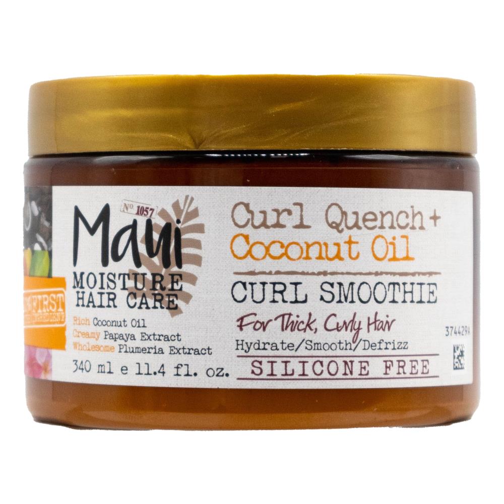 Maui Curl Smoothie 340mL – Quench & Coconut Oil for Thick Curly Hair (3 pack)