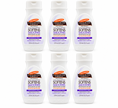 Palmers Cocoa Butter Daily Skin Therapy Fragrance Free 250mL x 6
