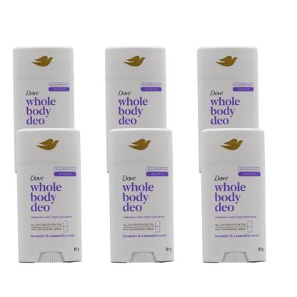 Dove 81 g Deodorant Odour Protection (6 Pack) – Lavender & Camomile Scent