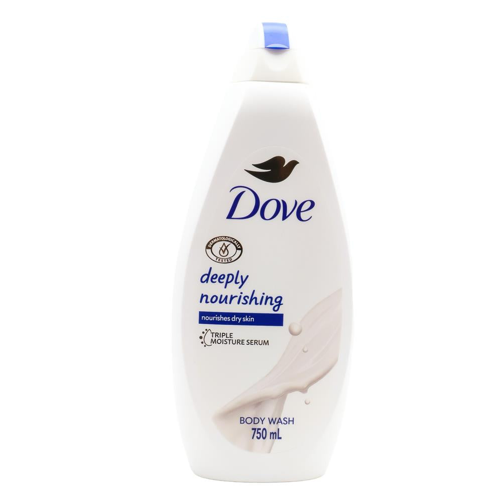 Dove Body Wash Deeply Nourishing 750mL (4 Pack)