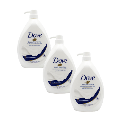 Dove Body Wash Deeply Nourishing 1000mL (3 Pack)