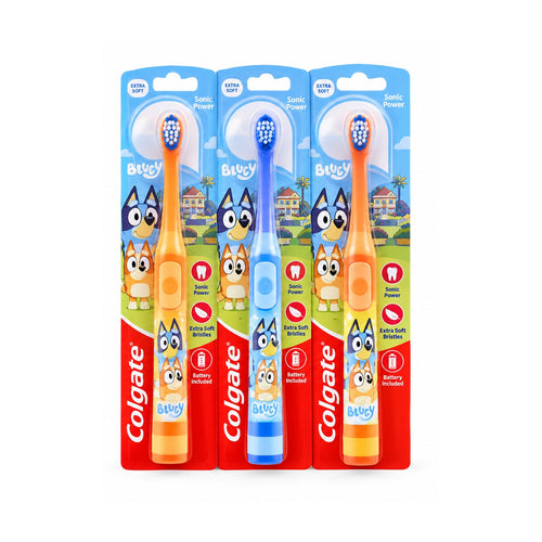 Colgate Sonic Power Bluey Extra Soft Kids Electric Toothbrush 3 Pack