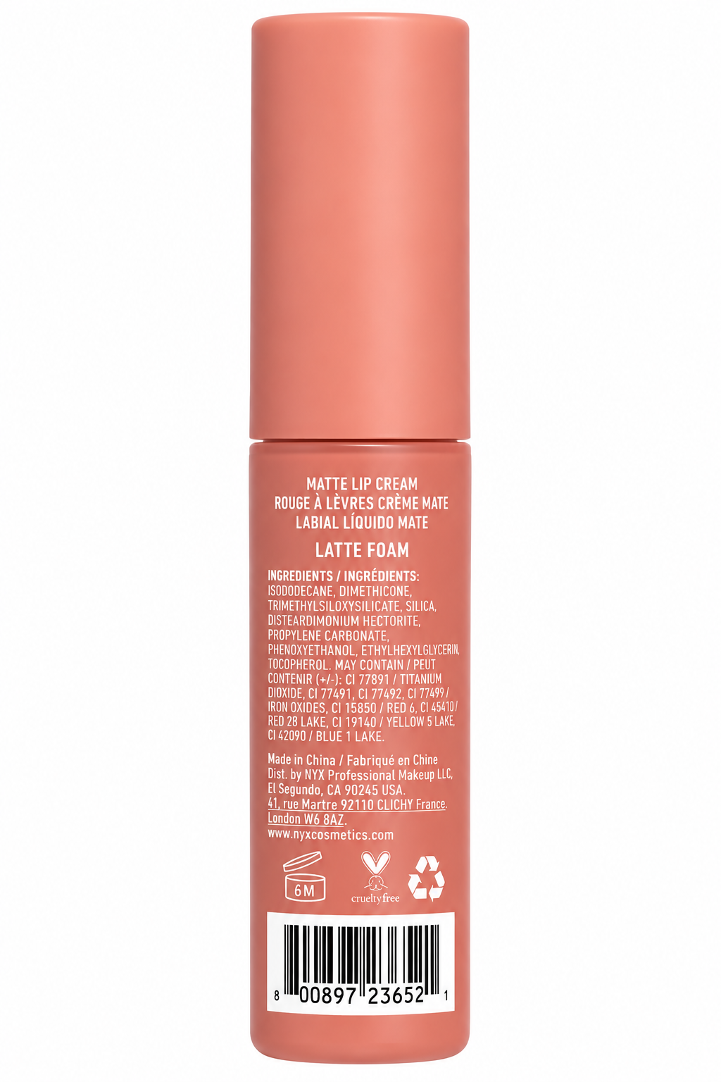 NYX Smooth Whip Matte Lip Cream Latte Foam 4mL x 3