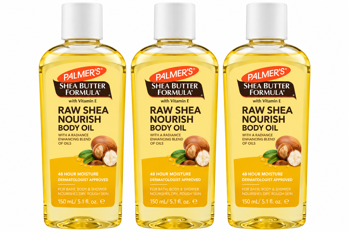 Palmers Raw Shea Nourish Body Oil 150mL x 3
